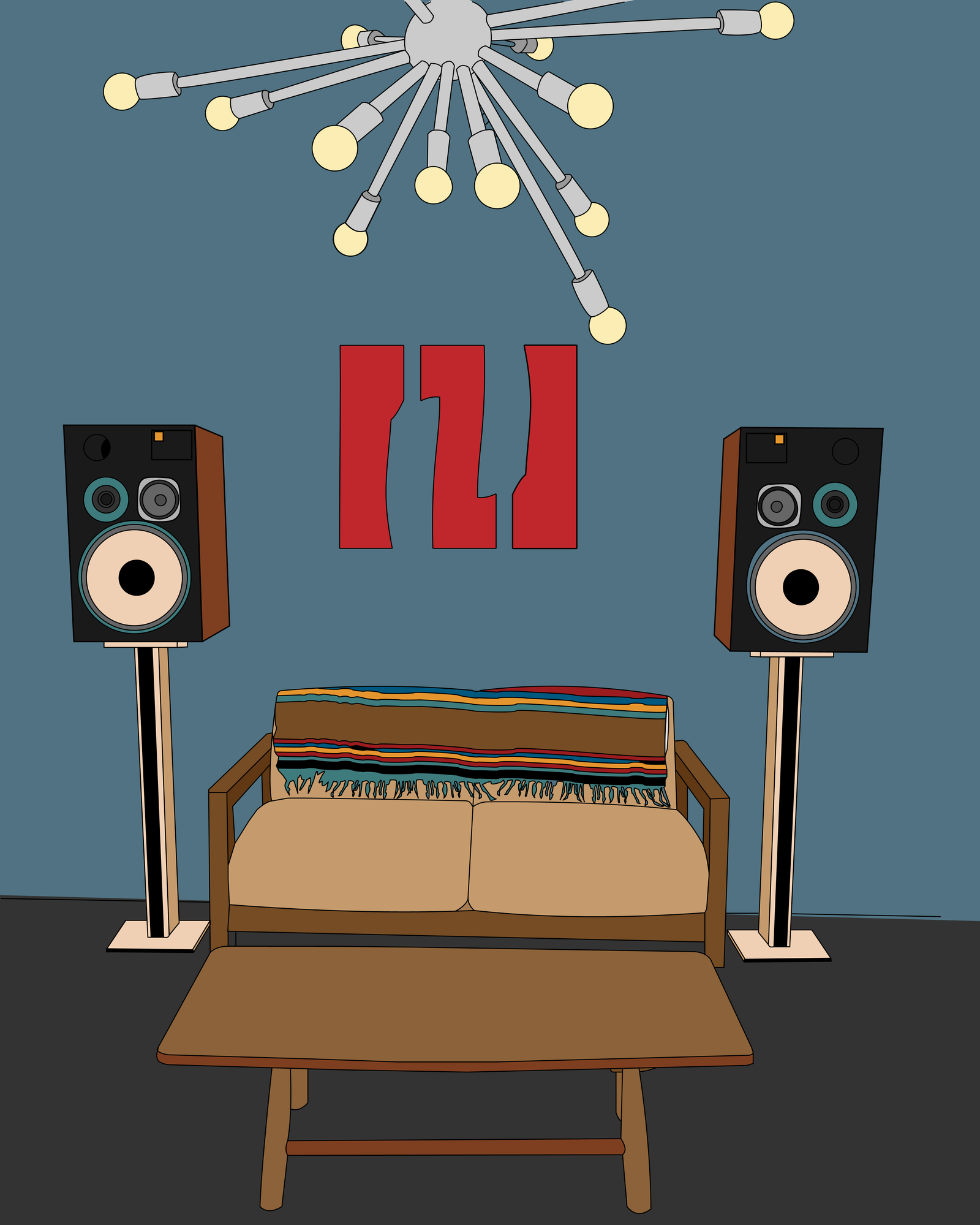 NAMS music school lobby illustration